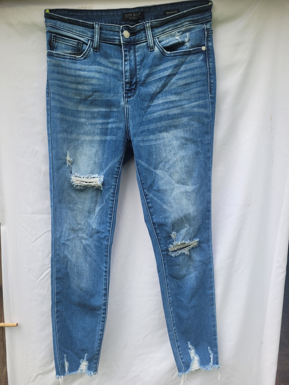 Women's Judy Blue Distressed Blue Skinny Jeans Size 11/30